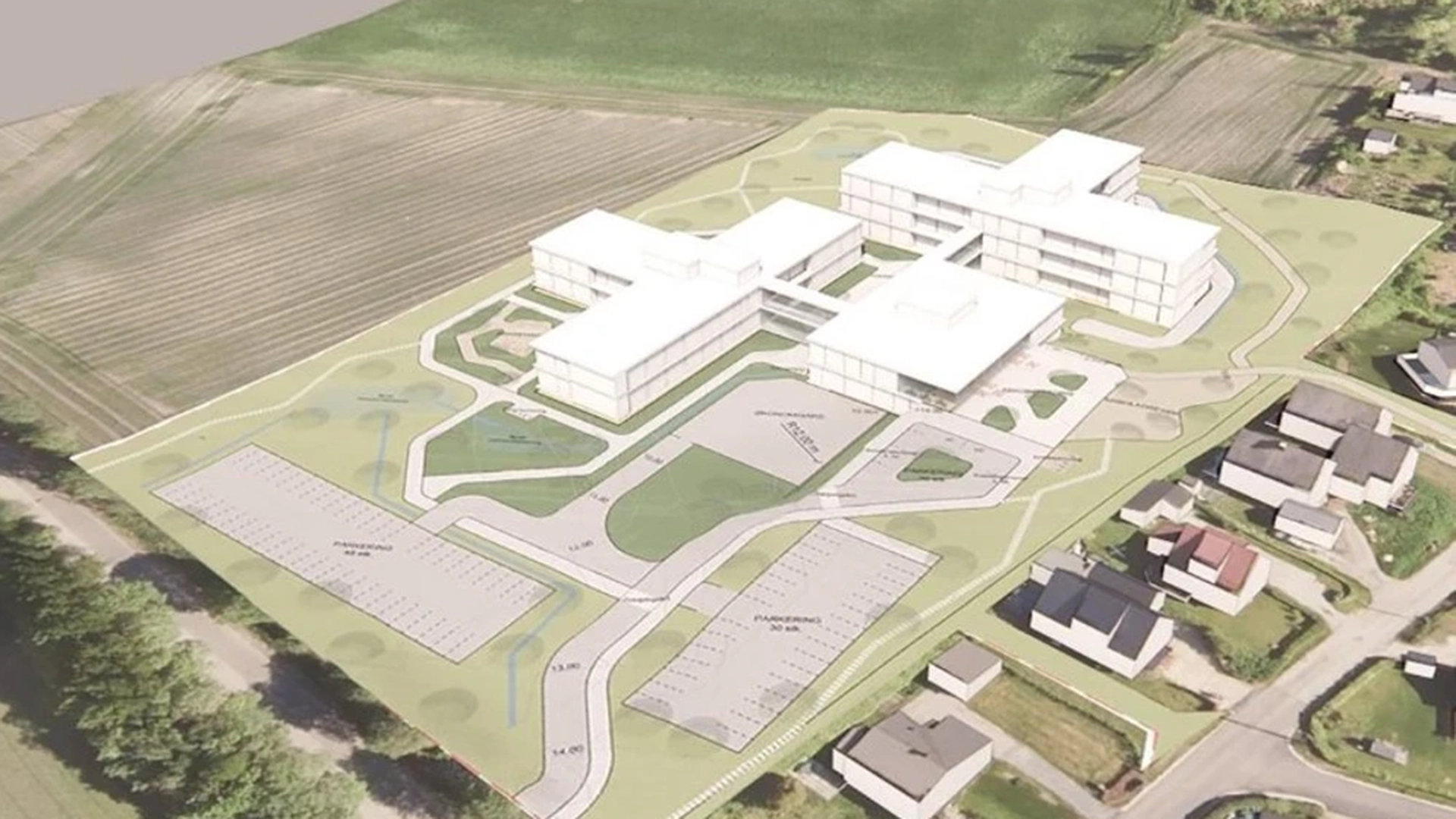 Illustrasjon av nye Krokstad sykehjem